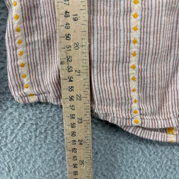 Lucky Brand Boho Striped Embroidered Peasant Blouse | Size Small - Picture 8 of 12